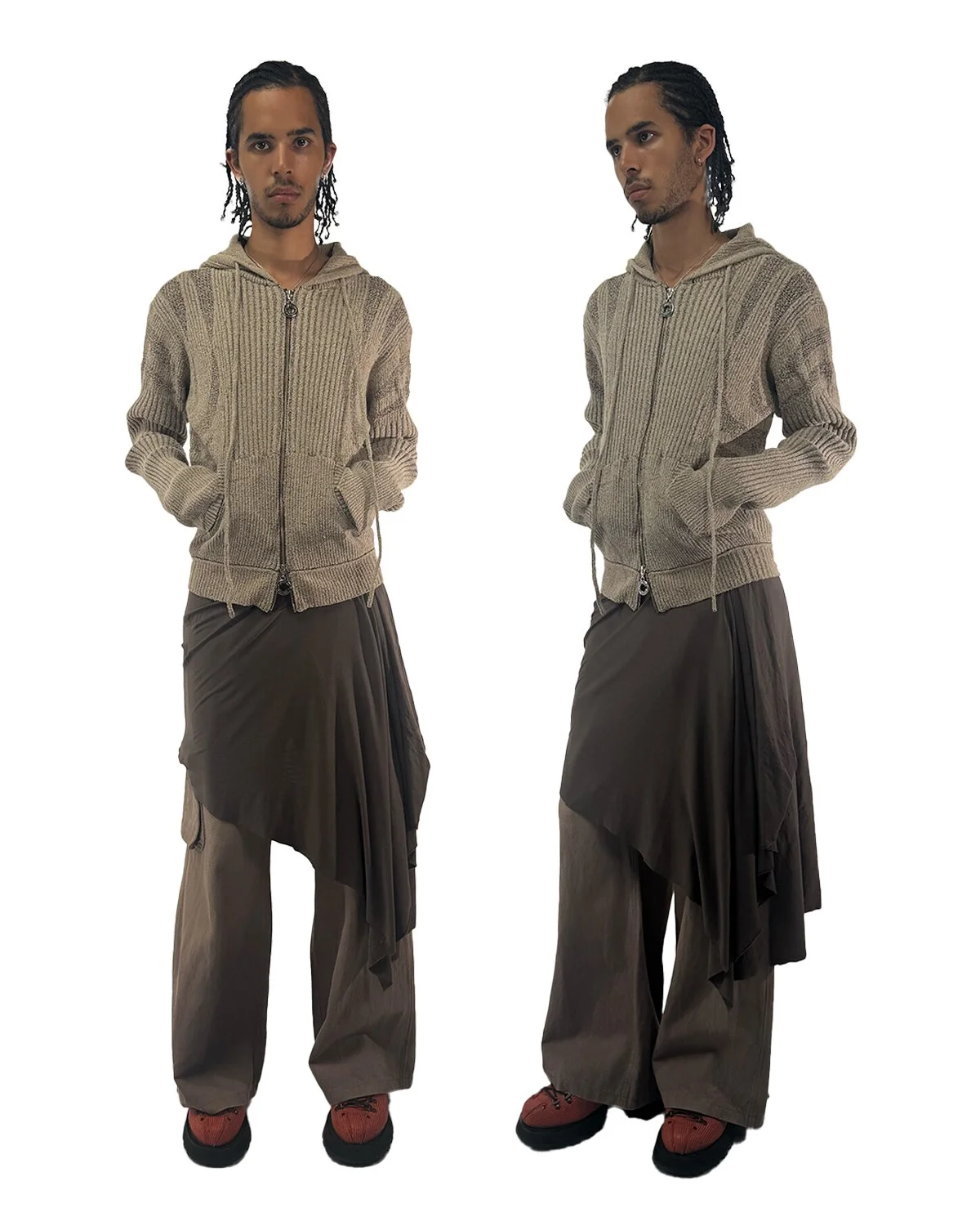 Plated Boulce Knit Zip Hoodie — Charlie Constantinou